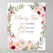 秋の花カボチャ赤ちゃんシャワーマママオサバー ポスター (正面)