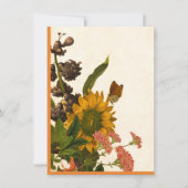 秋の花カラフルが感謝祭にめでたく シーズンカード (正面)