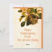 秋の花カラフルが感謝祭にめでたく シーズンカード (裏面)
