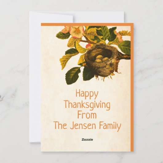 秋の花カラフルが感謝祭にめでたく シーズンカード (裏面)