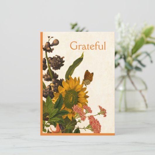 秋の花カラフルが感謝祭にめでたく シーズンカード (スタンド正面)