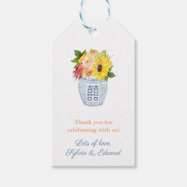 秋の花シック素朴秋ベビーシャワー ギフトタグ