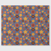 秋の花シームレスな秋の結婚式または誕生日 ラッピングペーパー (フラット)