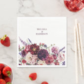 秋の花ダリアサンキューダーク スタンダードランチョンナプキン (インサイチュ)