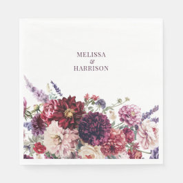 秋の花ダリアサンキューダーク スタンダードランチョンナプキン