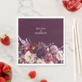 秋の花ダリアサンキューダーク スタンダードランチョンナプキン (インサイチュ)