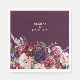 秋の花ダリアサンキューダーク スタンダードランチョンナプキン