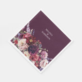 秋の花ダリアサンキューダーク スタンダードランチョンナプキン (角)