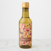 秋の花テラコッタ結婚ズミニ ワインラベル (正面)