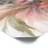 秋の花パステル色の水絵を描色 ポスター (コーナー)