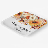 秋の花パーティー ペーパープレート (傾斜あり)