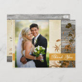 秋の花フェイク木の写真ありがとうポストカード ポストカード (正面/裏面)