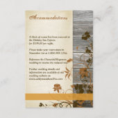 秋の花フェイク木の結婚囲いカード エンクロージャーカード (正面)