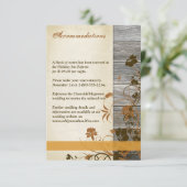 秋の花フェイク木の結婚囲いカード エンクロージャーカード (スタンド正面)