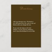 秋の花フェイク木の結婚囲いカード エンクロージャーカード (裏面)