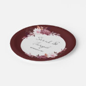 秋の花フレーム ペーパープレート (アングル)