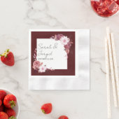 秋の花フレーム 縁ありカクテルナプキン (インサイチュ)