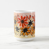 秋の花マグカップ コーヒーマグカップ (中央)