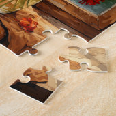 秋の花マリゴールドパズル110個。20.32cm x 25.4cm ジグソーパズル (側面)