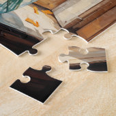 秋の花マリゴールドパズル110個。20.32cm x 25.4cm ジグソーパズル (側面)