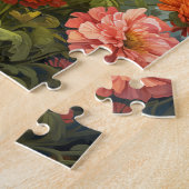 秋の花マリゴールドパズル110個。20.32cm x 25.4cm ジグソーパズル (側面)