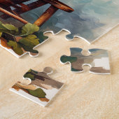 秋の花マリゴールドパズル110個。20.32cm x 25.4cm ジグソーパズル (側面)