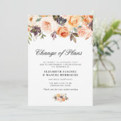 秋の花モチーフの延期結婚式カード 招待状 (スタンド正面)