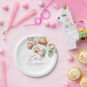 秋の花ロマンエレガントティック ペーパープレート (パーティー)