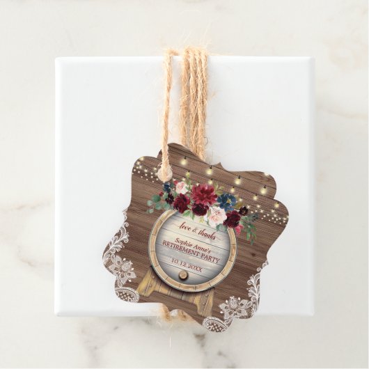 秋の花ワインバー ヴィンテージレストラン 退職パーティー フェイバータグ (インサイチュ)