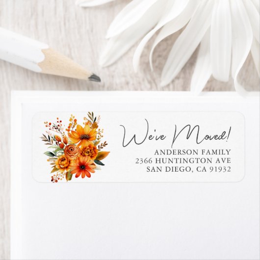 秋の花住所 シール (インサイチュ)