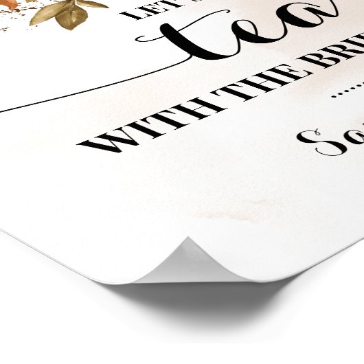 秋の花嫁のティーパーティーにご参加ください ポスター (角)