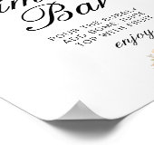 秋の花嫁のブライズシャワー ミモザ バー サイン (角)