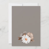 秋の花嫁の結婚披露宴 招待状 (裏面)