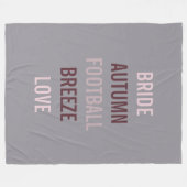 秋の花嫁テールゲートシャワーパーティーコージー フリースブランケット (正面(横))