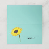 秋の花嫁素朴ひまわりシャワーパーティーエスコート プレイスカード (外部開封)