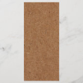 秋の花嫁素朴披露宴シャワーパーティー メニュー (裏面)