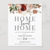 秋の花引っ越し祝いパーティーパーティの招待状 (正面)