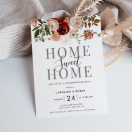 秋の花引っ越し祝いパーティーパーティの招待状