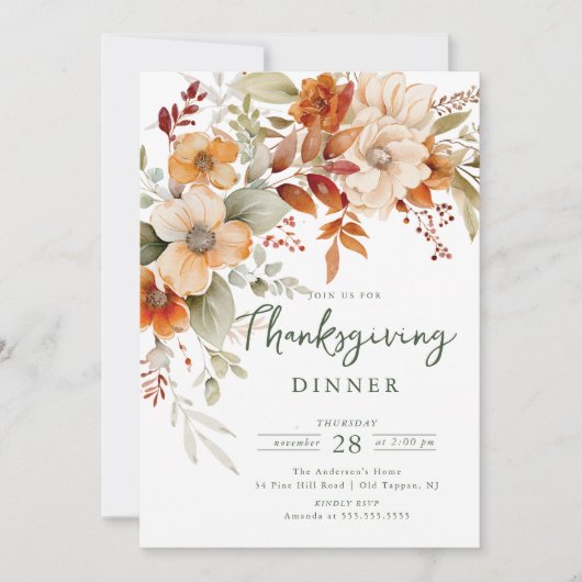 秋の花感謝祭 招待状 (正面)