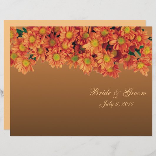 秋の花折り結婚式 プログラム (正面/裏面)