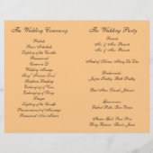 秋の花折り結婚式 プログラム (裏面)