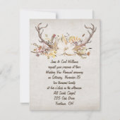 秋の花束と鹿の〔雄ジカの〕枝角の誓いの更新 招待状 (正面)