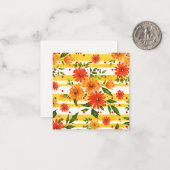 秋の花束のパターンストライプ、水玉模様 ノートカード (正面/裏面インサイチュ)