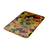 秋の花束オンブラック バスマット (アングル)