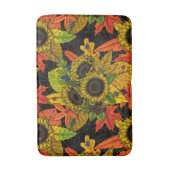 秋の花束オンブラック バスマット (正面縦)