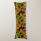 秋の花束オンブラック ボディピロー (正面縦)