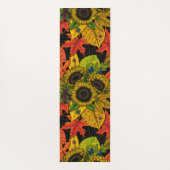 秋の花束オンブラック ヨガマット (裏面)