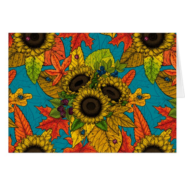 秋の花束オンブルー (正面横)