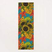 秋の花束オンブルー ヨガマット (裏面)