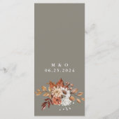 秋の花束グレーウェディングメニュー メニュー (裏面)